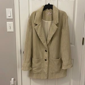 We the Free, oatmeal, corduroy, 2 button blazer XL